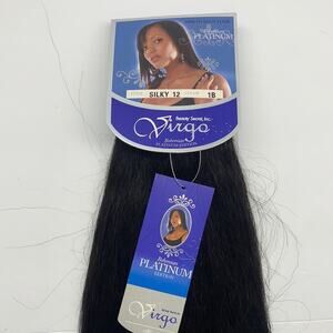 Virgo Silky 12 inches Color 1B Bohemian Platinum 100% Human Straight Weaving